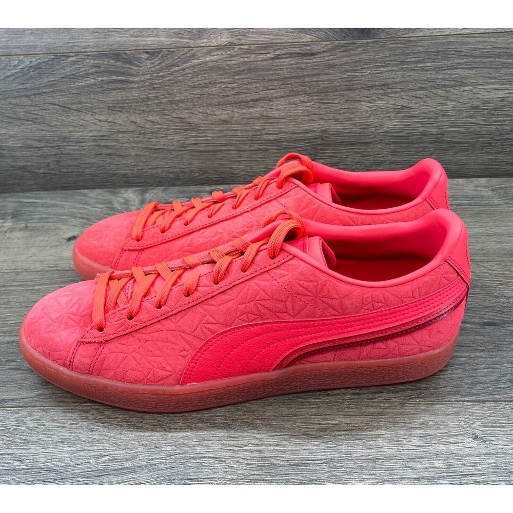 PUMA Suede Triplex Mono Quake Sunblaze Sneakers Shoes Mens Size 12 Red 784164-01